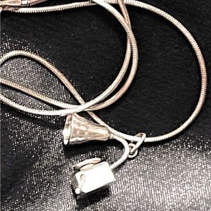 Vintage Sterling phonograph necklace